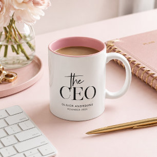2 Couleurs Tasse moderne minimale pour PDG Tasse personnali