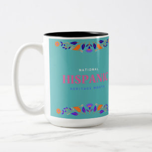 2 Couleurs Tasse Mois du patrimoine hispanique - Folklore lat
