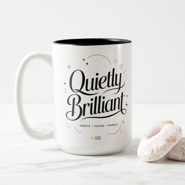 2 Couleurs Tasse Motivante Brillamment Discrète (Avec donut)