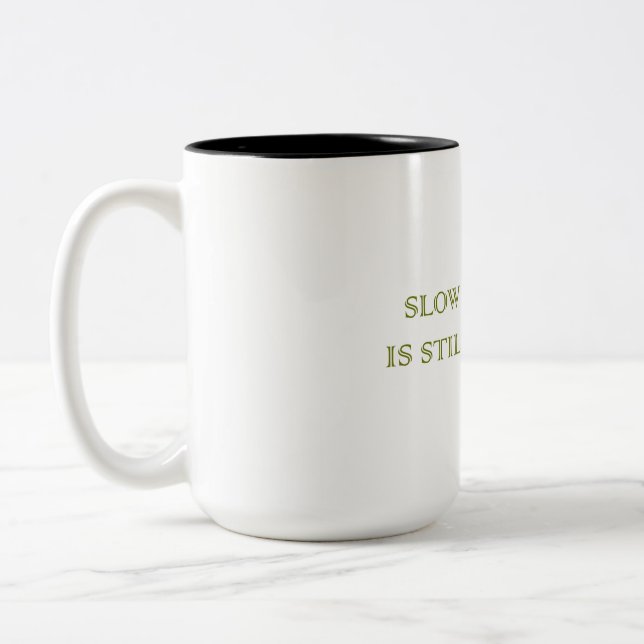 2 Couleurs Tasse Motivante pour Progrès Lent (Gauche)