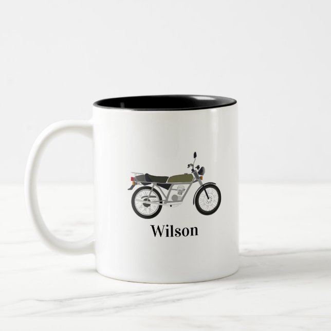2 Couleurs Tasse Moto Vintage  (Gauche)