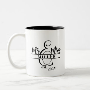 2 Couleurs Tasse Mr. & Mrs. Coffee