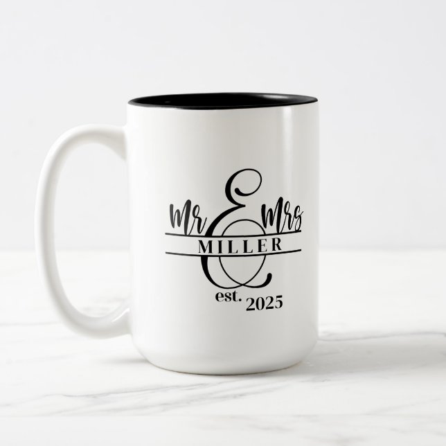 2 Couleurs Tasse Mr. & Mrs. Coffee (Gauche)