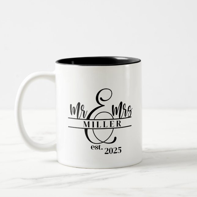 2 Couleurs Tasse Mr. & Mrs. Coffee (Gauche)