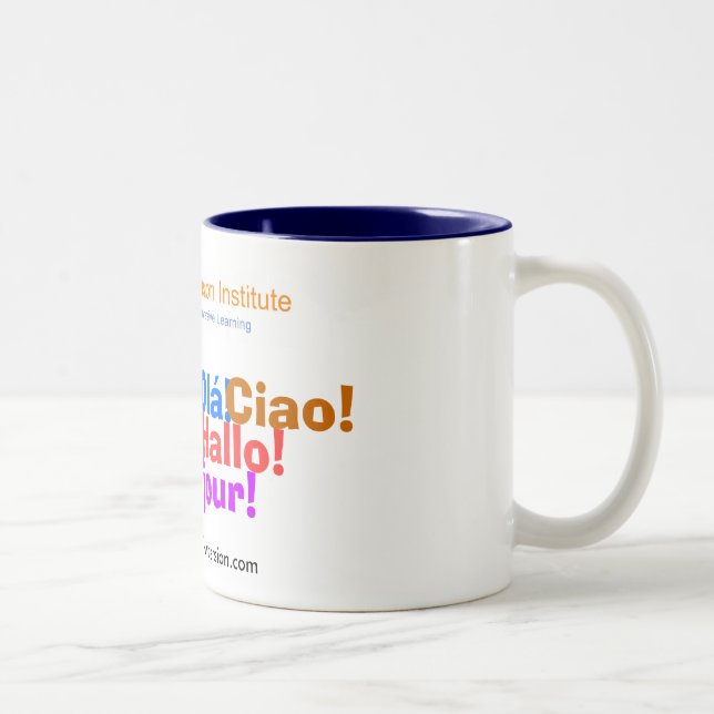 2 Couleurs Tasse multilingue de je-Immersion (Droit)