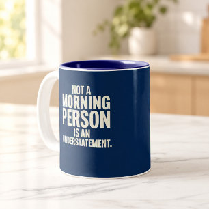 2 Couleurs Tasse Navy Pas une Personne du Matin