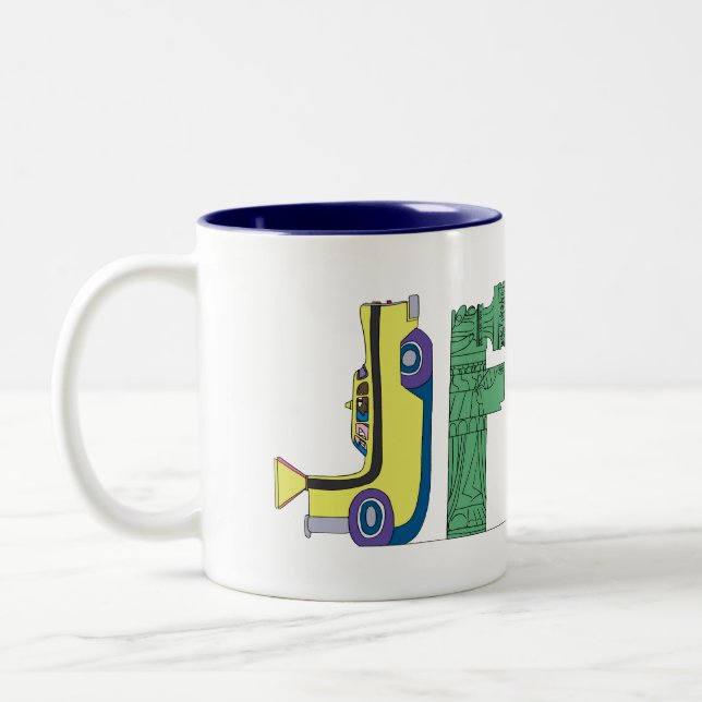 2 Couleurs Tasse | NEW YORK, NY (JFK) (Gauche)