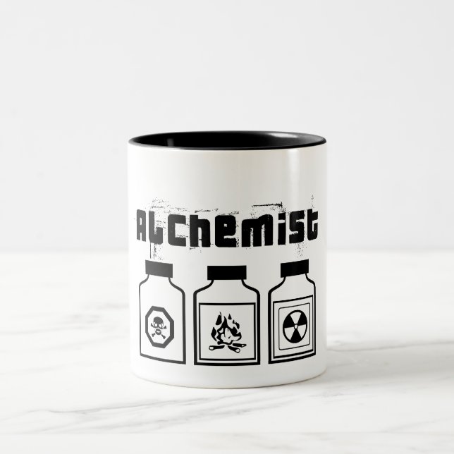 2 COULEURS TASSE NOIRE BLANCHE D'ALCHIMISTE (Centre)