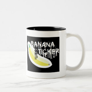 2 Couleurs Tasse noire d'autocollant de banane en métal