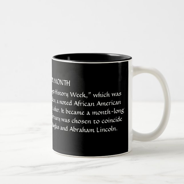 2 Couleurs Tasse noire de fait de mois d'histoire - (Droit)