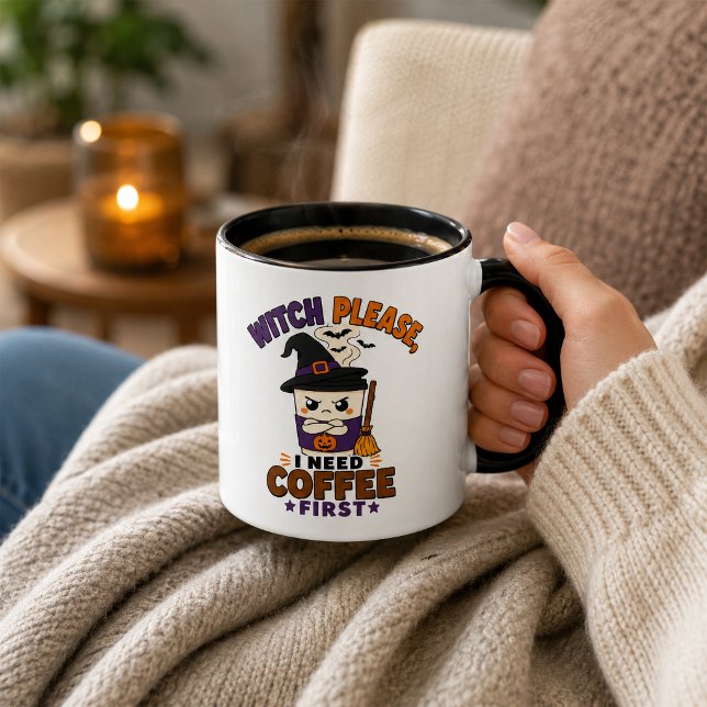 2 Couleurs Tasse noire de Halloween « Witch Please Coffee Fir (Créateur téléchargé)