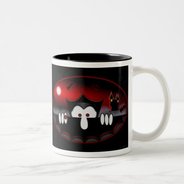 2 Couleurs Tasse noire de Kilroy- de vampire (Droit)