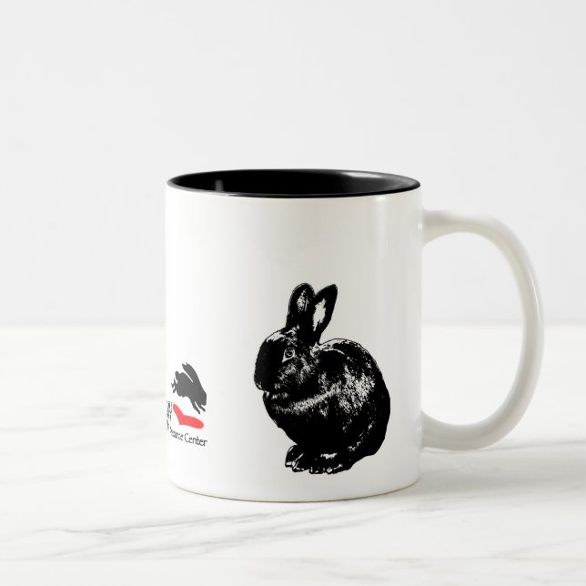 2 Couleurs Tasse noire de lapins de BunnyLuv (Droit)