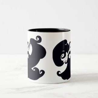 2 Couleurs Tasse noire et blanche de danseuses du ventre