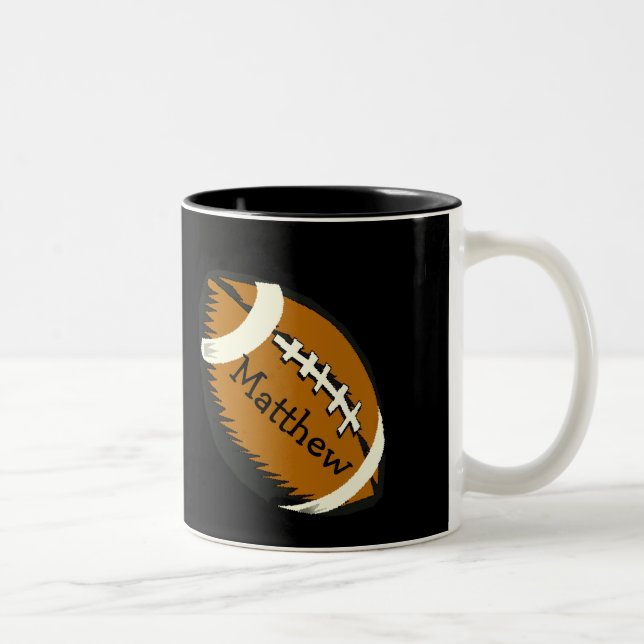 2 Couleurs Tasse noire et Brown du football de sports (Droit)