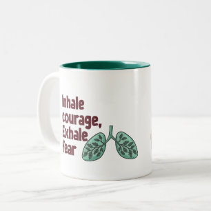 2 Couleurs Tasse Nom Personnalisé Inspirez Courage Expirez Pe