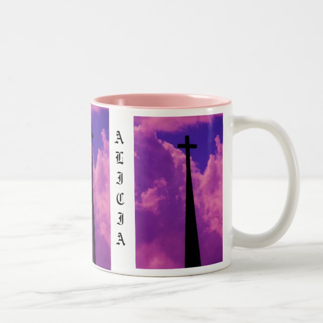 2 Couleurs Tasse NOMMÉE CROISÉE (Droit)