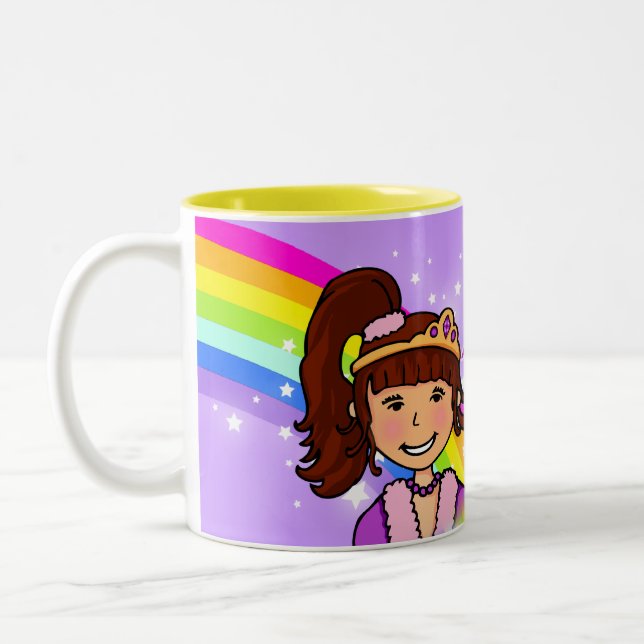 2 Couleurs Tasse nommée de pourpre d'arc-en-ciel de filles de (Gauche)