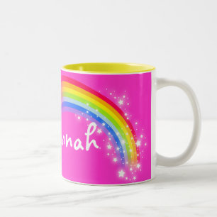 2 Couleurs Tasse nommée faite sur commande de rose