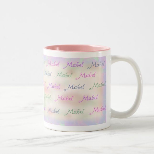 2 Couleurs Tasse nommée - Mabel (Droit)