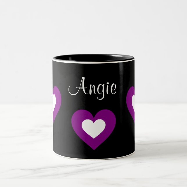 2 Couleurs Tasse nommée personnalisable de Valentine de (Centre)
