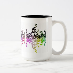 2 Couleurs Tasse Notes de Musique Arc-en-Ciel Rien que des Ai