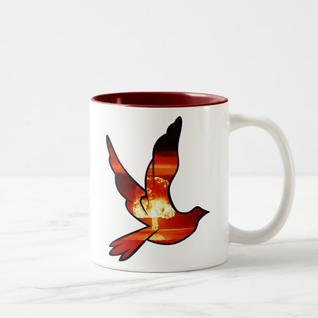 2 Couleurs Tasse Nuage Champignon Colombe Atomique (Droit)