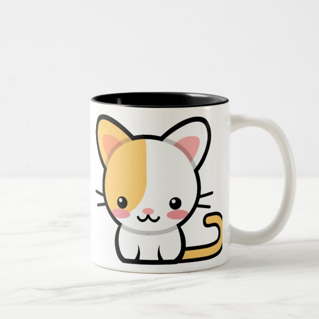 2 Couleurs Tasse officielle de SuperPets Kitty (Droit)