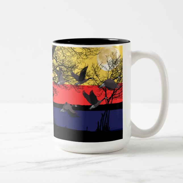 2 Couleurs Tasse Oies de Nuit (Droit)