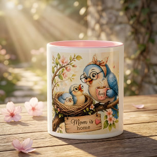2 Couleurs Tasse Oiseau Maman Est à la Maison Cadeau Mignon p