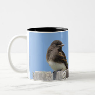 2 Couleurs Tasse - Oiseau sur clôture