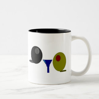 2 Couleurs Tasse olive.  "Olive vous ! "