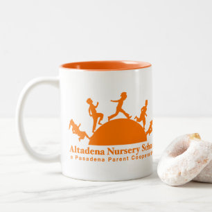 2 Couleurs Tasse orange de logo d'american national standard