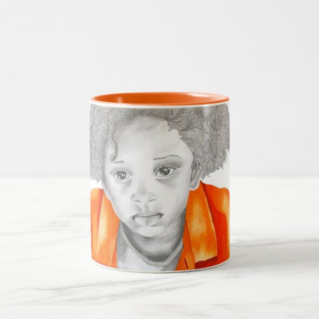 2 Couleurs Tasse orange du garçon 1 (Centre)