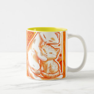 2 Couleurs Tasse orange du jour de mère
