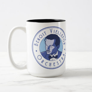2 Couleurs Tasse - orchestre de Benoit (logo bleu)