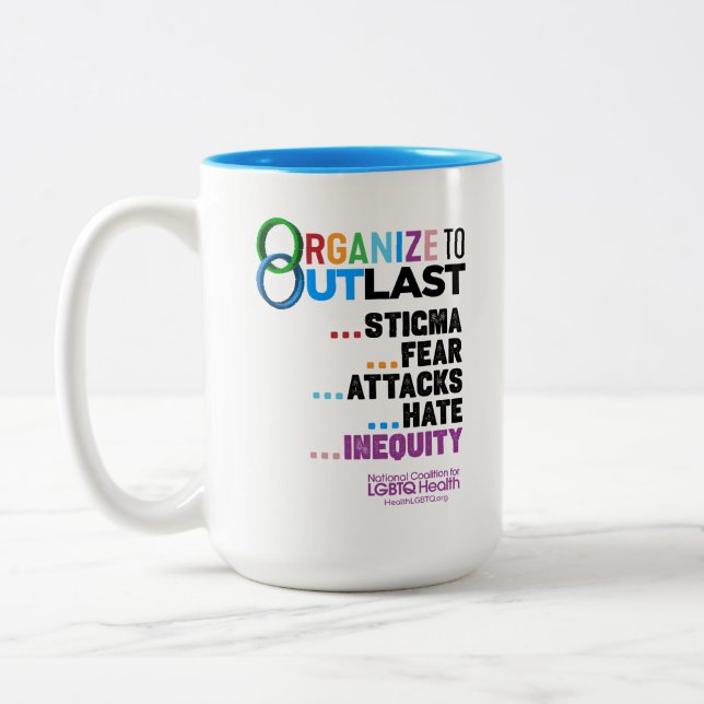 2 Couleurs Tasse Organisez-vous pour durer (Gauche)