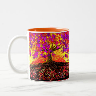 2 Couleurs Tasse Original Art-Roots Run Deep Café