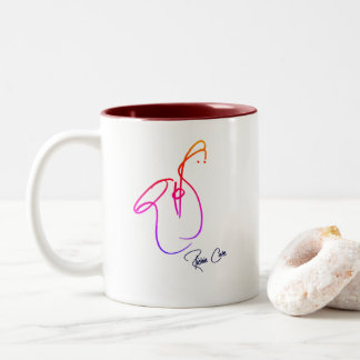 2 Couleurs Tasse originale d'art de Richie Cole