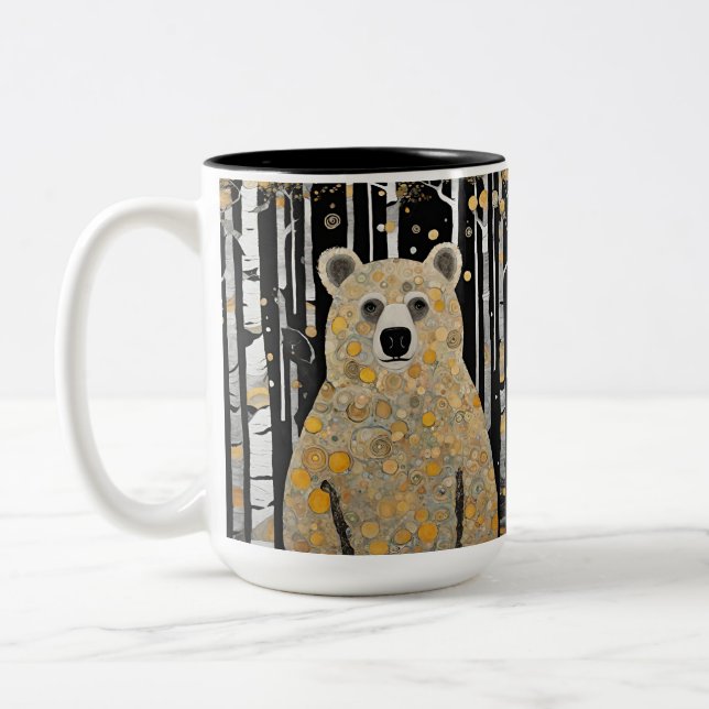2 Couleurs Tasse Ours Câlin Drôle (Gauche)