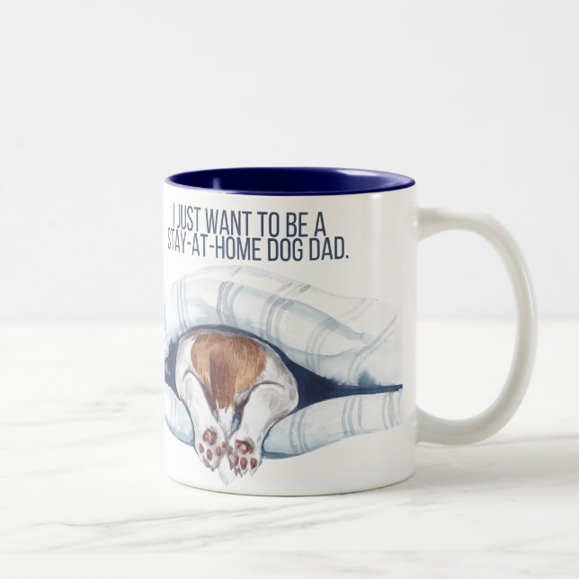 2 Couleurs Tasse papa chien au foyer (Droit)