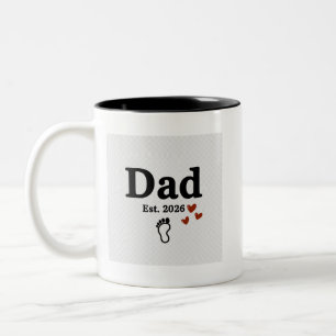 2 Couleurs Tasse Papa Fait en 2026   Cadeau Nouveau Papa   Em