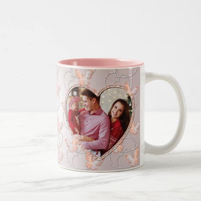 2 Couleurs Tasse papillon de coeur de spécialité (Droit)