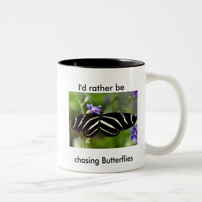 2 Couleurs Tasse papillon longwing zèbre. (Droit)