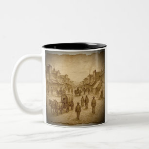 2 Couleurs Tasse Parchemin de Style Occidental