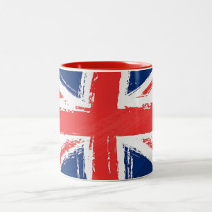 2 Couleurs Tasse peinte d'Union Jack