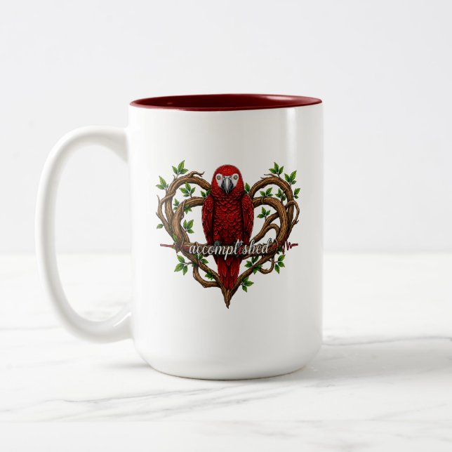 2 Couleurs Tasse Perroquet Motivation - Accompli (Gauche)