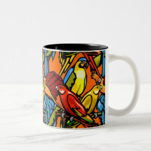 2 Couleurs Tasse - perroquets