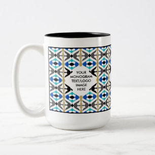 2 COULEURS TASSE PERSONNALISABLE 4,1 DE MONOGRAMME