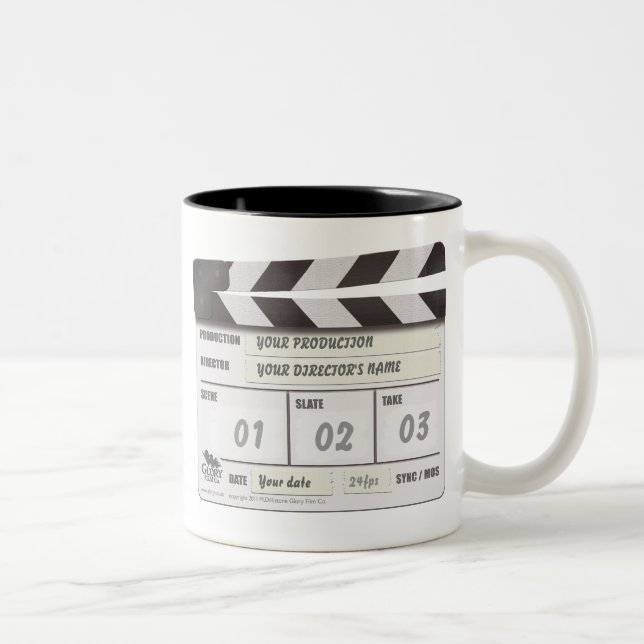 2 Couleurs Tasse personnalisable de claquette (Droit)